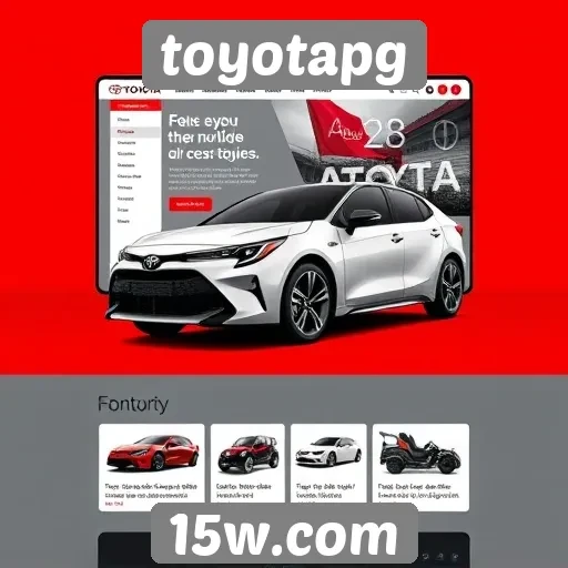 Revisão da interface do usuário no site Toyotapg