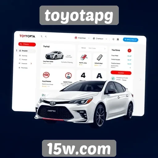 Interface do usuário do portal toyotapg